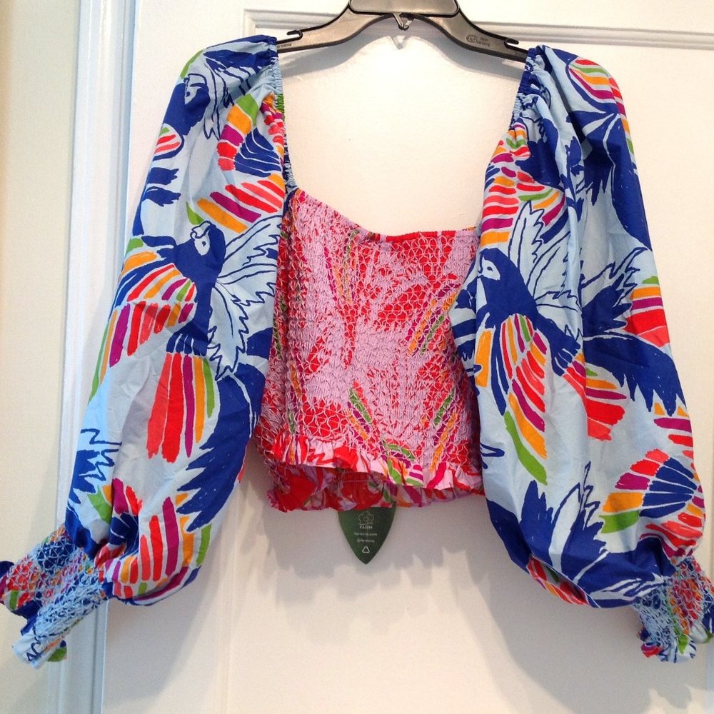 FARM Rio Mixed Color Birds Crop Top - Picture 8 of 15